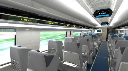 Rail News Amtrak Unveils Interior Of New Acela Express